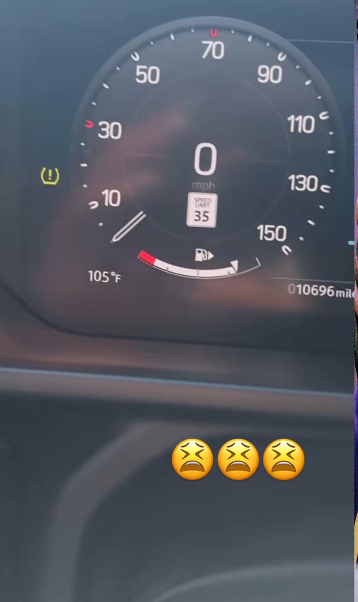 乐鱼体育平台-湖人詹嫂座驾突发胎压故障，仪表盘显示105度异常